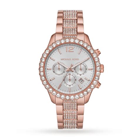 michael kors layton chronograph watch rose gold|Michael Kors Women's Chronograph Layton Rose Gold.